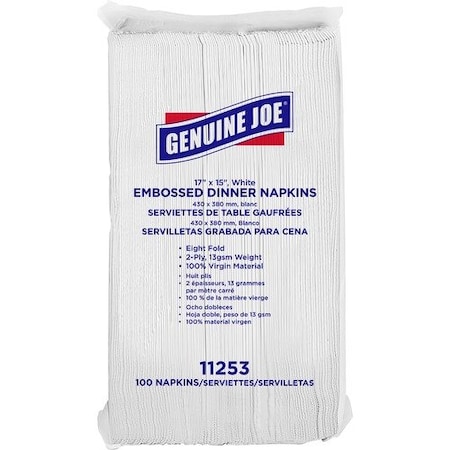 Genuine Joe NAPKIN, DINNER, 17X15, 30PK GJO11253
